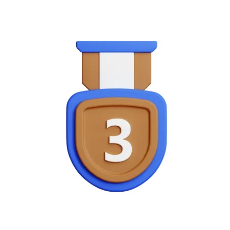 Medalla de bronce  3D Icon