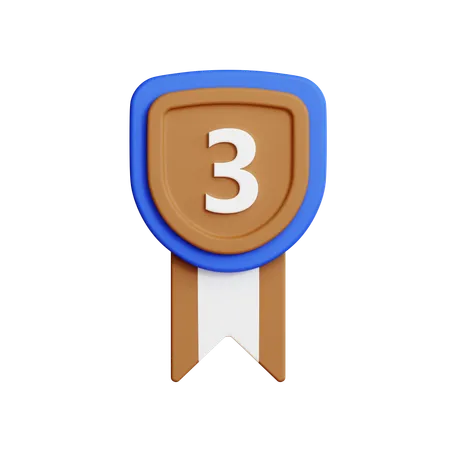 Medalla de bronce  3D Icon