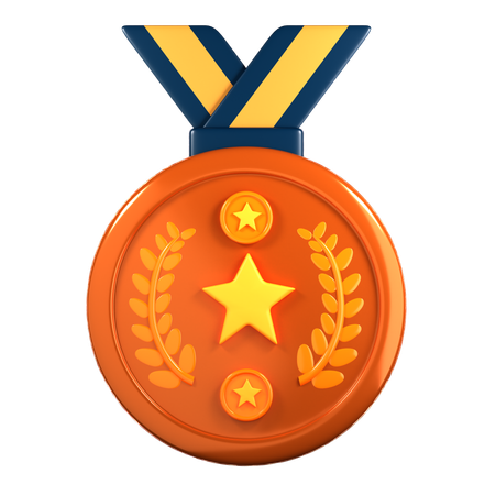 Medalla de bronce  3D Icon