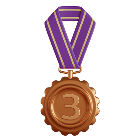 Medalla de bronce  3D Icon