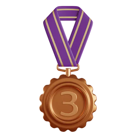 Medalla de bronce  3D Icon