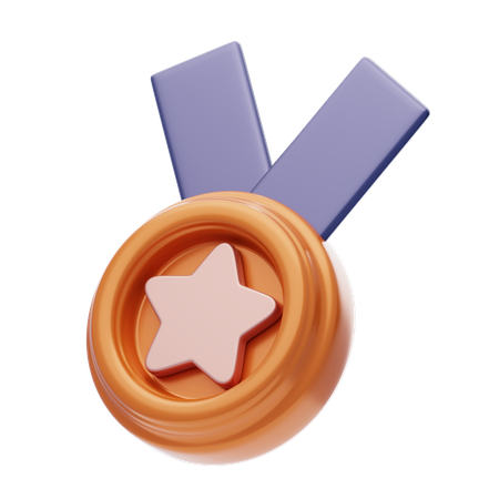 Medalla de cobre  3D Icon