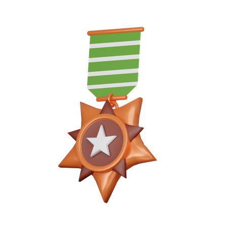 Medalla de cobre  3D Icon