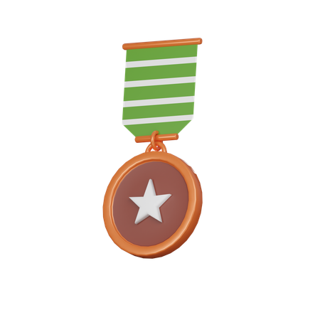 Medalla de cobre  3D Icon