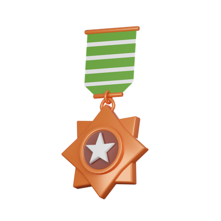 Medalla de cobre  3D Icon