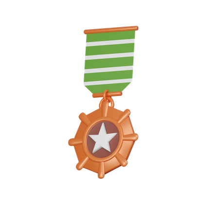 Medalla de cobre  3D Icon