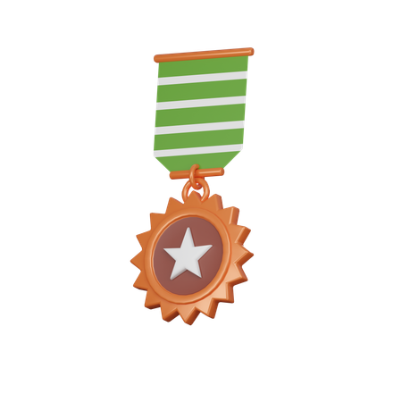 Medalla de cobre  3D Icon