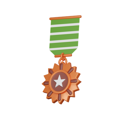 Medalla de cobre  3D Icon