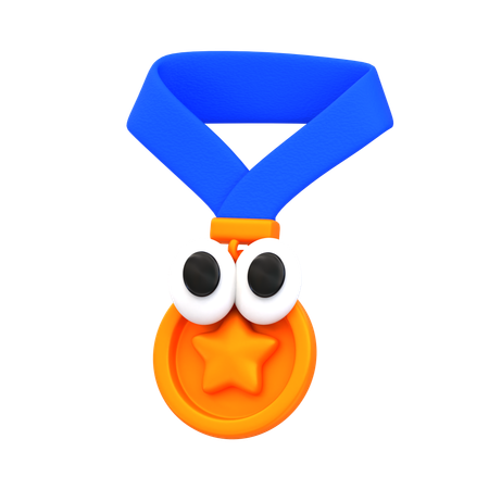 Medalla de dibujos animados  3D Icon