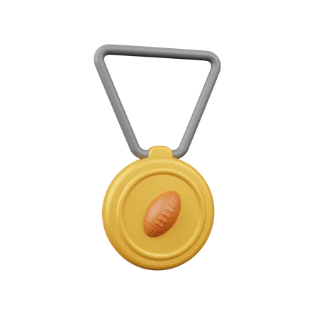 Medalla de futbol  3D Icon
