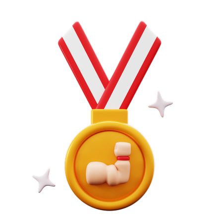 Medalla de gimnasio  3D Icon