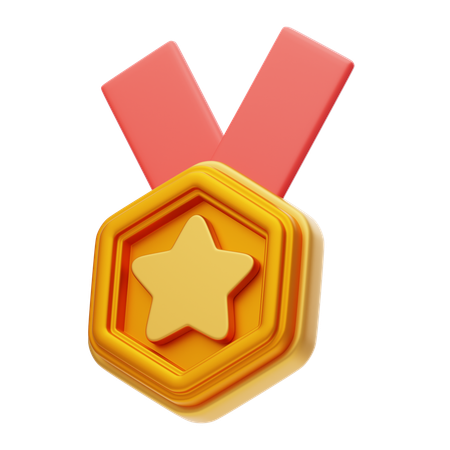 Medalla de oro  3D Icon