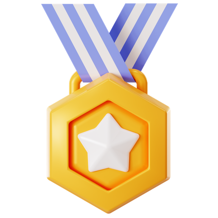 Medalla de oro  3D Icon