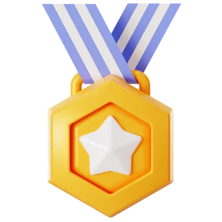 Medalla de oro  3D Icon