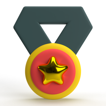 Medalla de oro  3D Icon