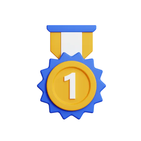 Medalla de oro  3D Icon