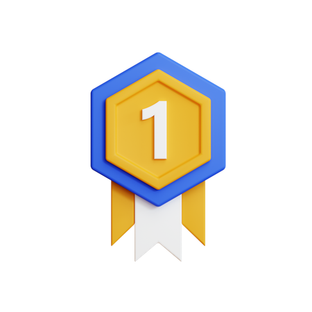 Medalla de oro  3D Icon