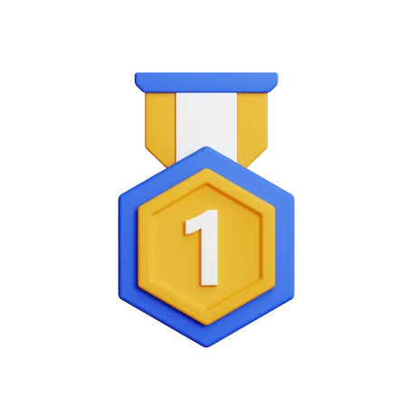 Medalla de oro  3D Icon