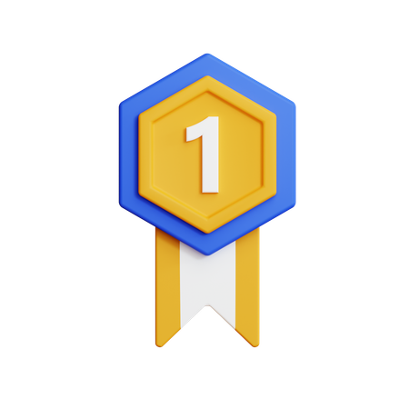 Medalla de oro  3D Icon