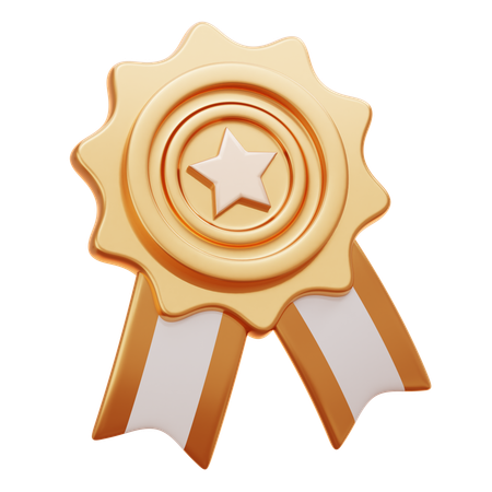 Medalla de oro  3D Icon