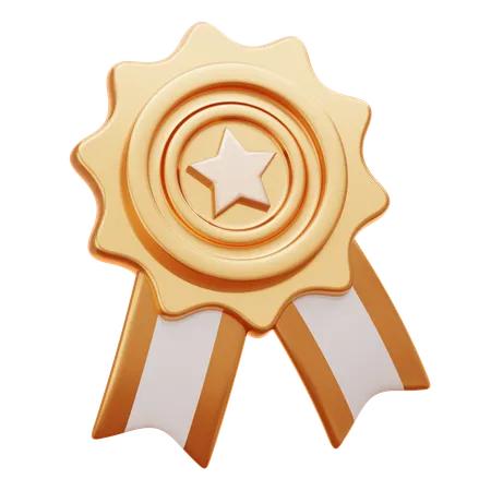 Medalla de oro  3D Icon