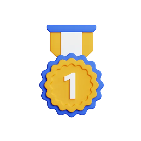 Medalla de oro  3D Icon