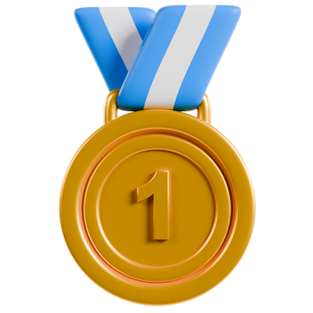 Medalla de oro  3D Illustration