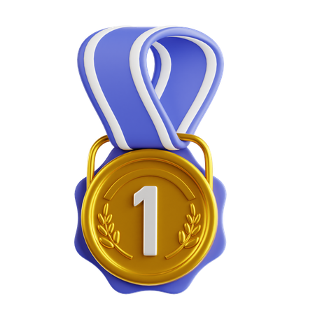 Medalla de oro  3D Icon