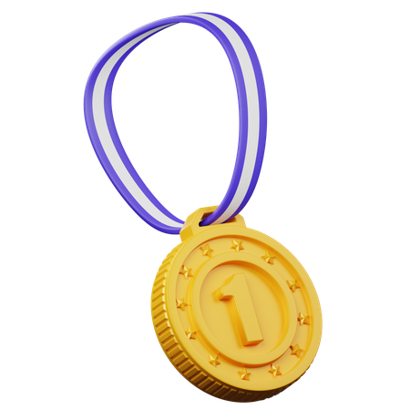 Medalla de oro  3D Icon