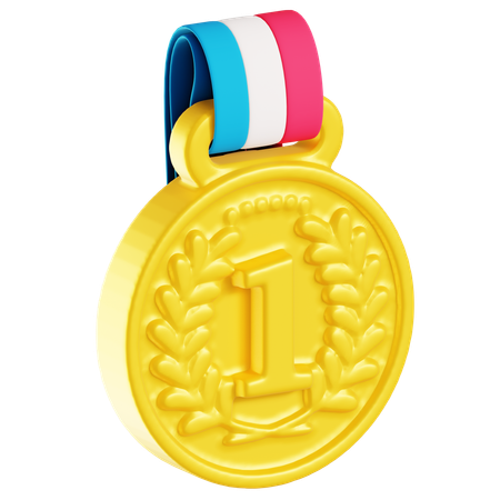 Medalla de oro  3D Icon