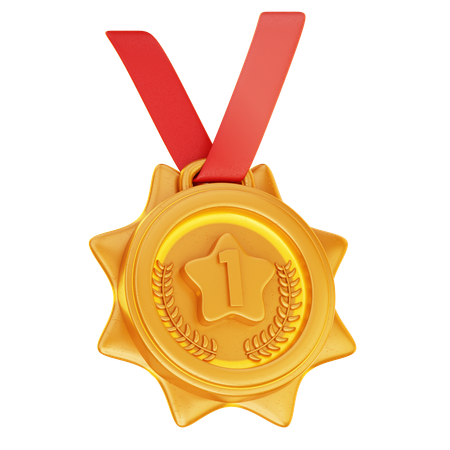 Medalla de oro  3D Icon