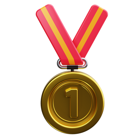 Medalla de oro  3D Icon