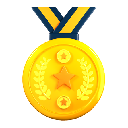 Medalla de oro  3D Icon