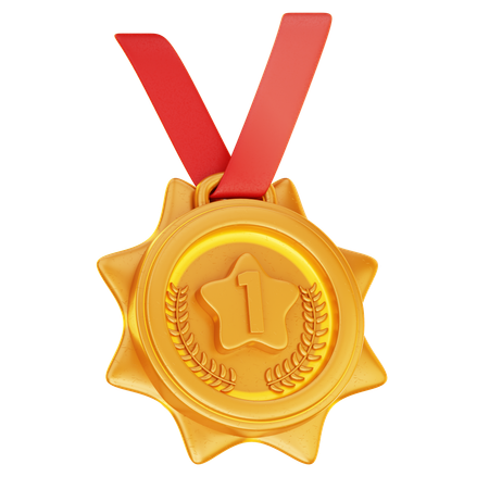 Medalla de oro  3D Icon
