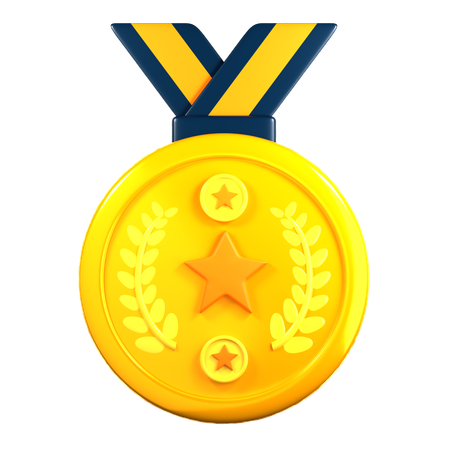 Medalla de oro  3D Icon