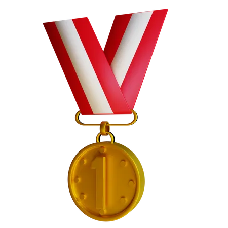 Medalla de oro  3D Illustration