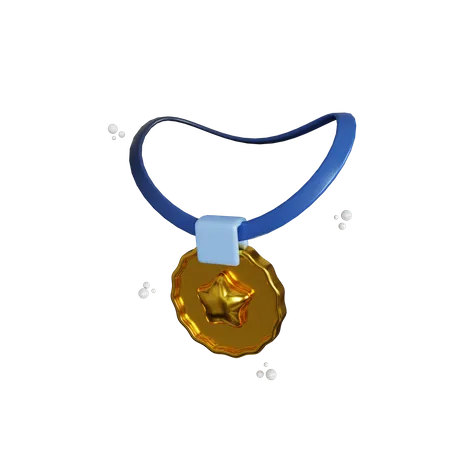 Medalla de oro  3D Illustration