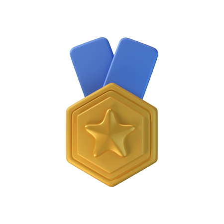 Medalla de oro  3D Icon