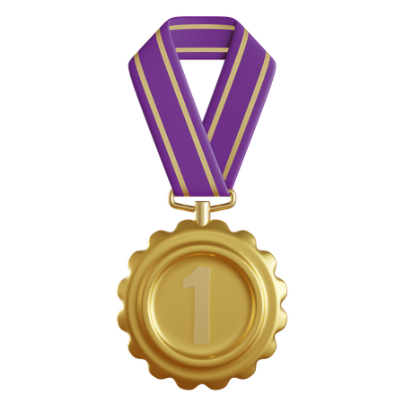 Medalla de oro  3D Icon