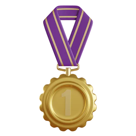 Medalla de oro  3D Icon