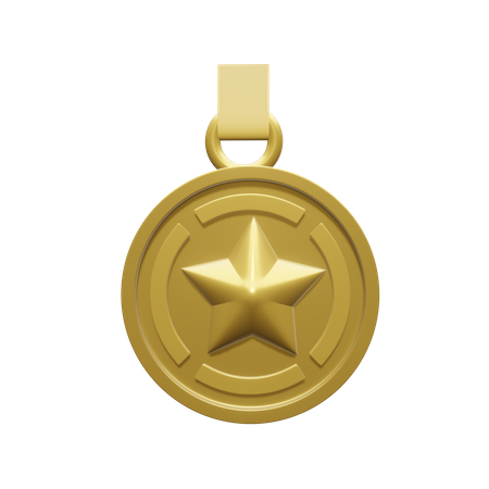 Medalla de oro  3D Icon