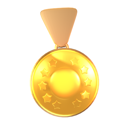 Medalla de oro  3D Icon