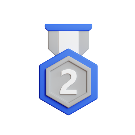 Medalla de plata  3D Icon