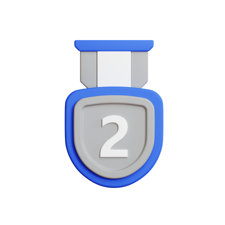 Medalla de plata  3D Icon