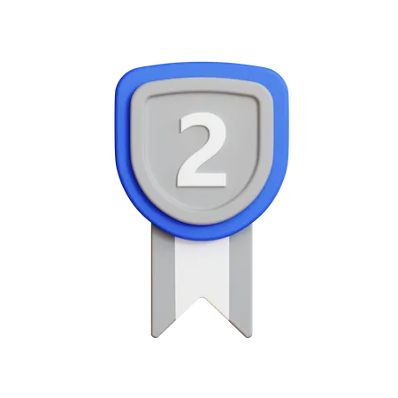 Medalla de plata  3D Icon