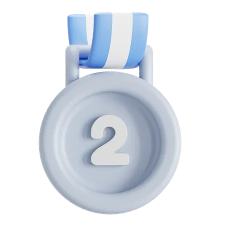 Medalla de plata  3D Icon