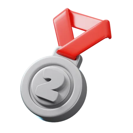 Medalla de plata  3D Icon