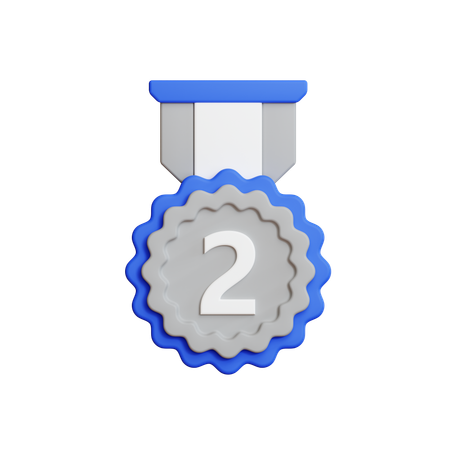 Medalla de plata  3D Icon