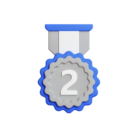 Medalla de plata  3D Icon