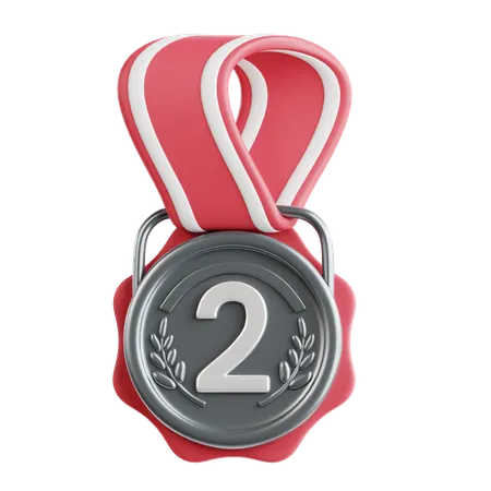 Medalla de plata  3D Icon